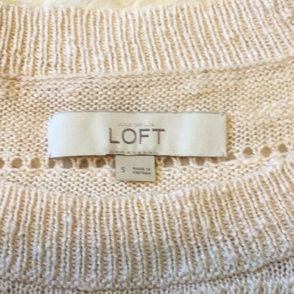 LOFT cotton/linen pointelle sweater - Picture 3 of 7
